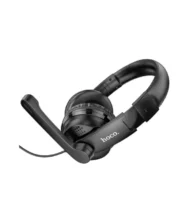 Hoco W103 - Magic Tour Gaming Headphones, USB Plug 3.5, Cable Length 2M, With Omni-Directional Microphone, Compatible With Laptops And Desktops - Black, Wired